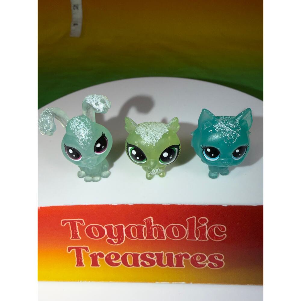 Littlest Pet Shop Frosted Wonderland Bunny Owl Cat LPS